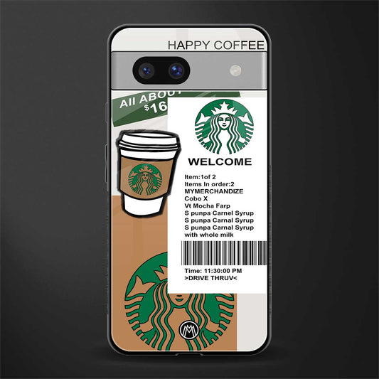 happy coffee back phone cover | glass case for Google Pixel 7A