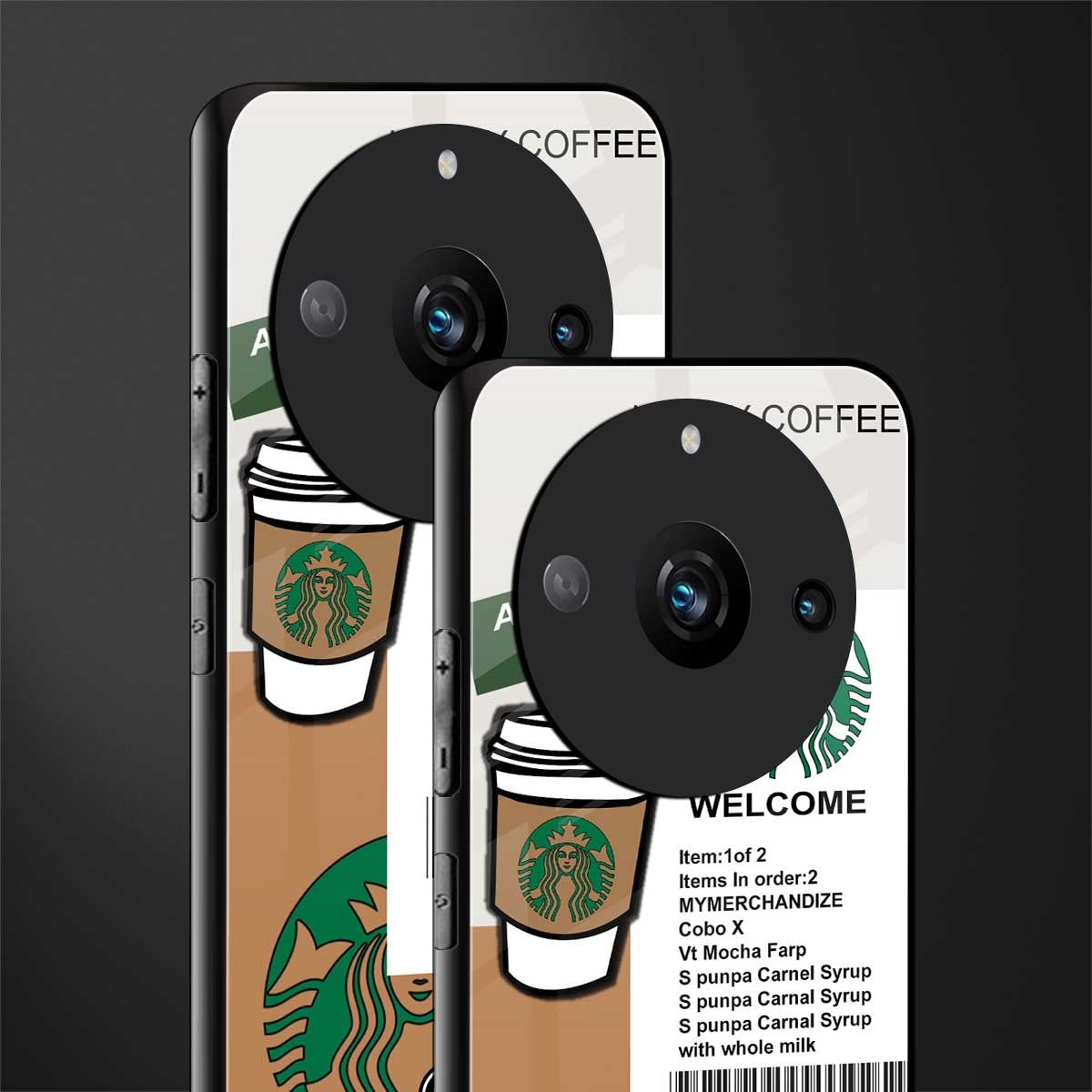 happy coffee back phone cover | glass case for realme 11 pro 5g
