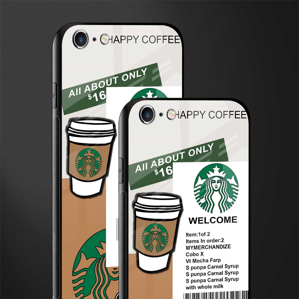 happy coffee glass case for iphone 6s plus image-2