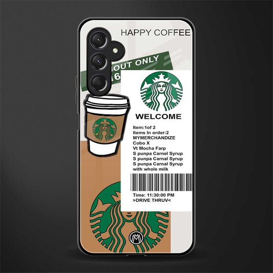 happy coffee back phone cover | glass case for samsun galaxy a24 4g