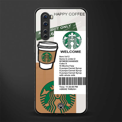 happy coffee glass case for oneplus nord ac2001 image