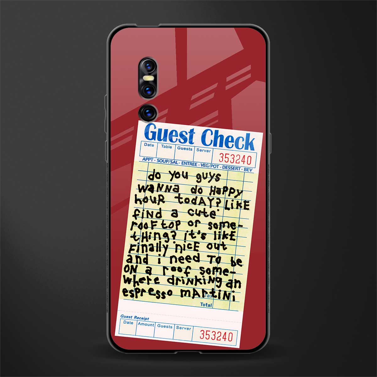 happy hour glass case for vivo v15 pro image