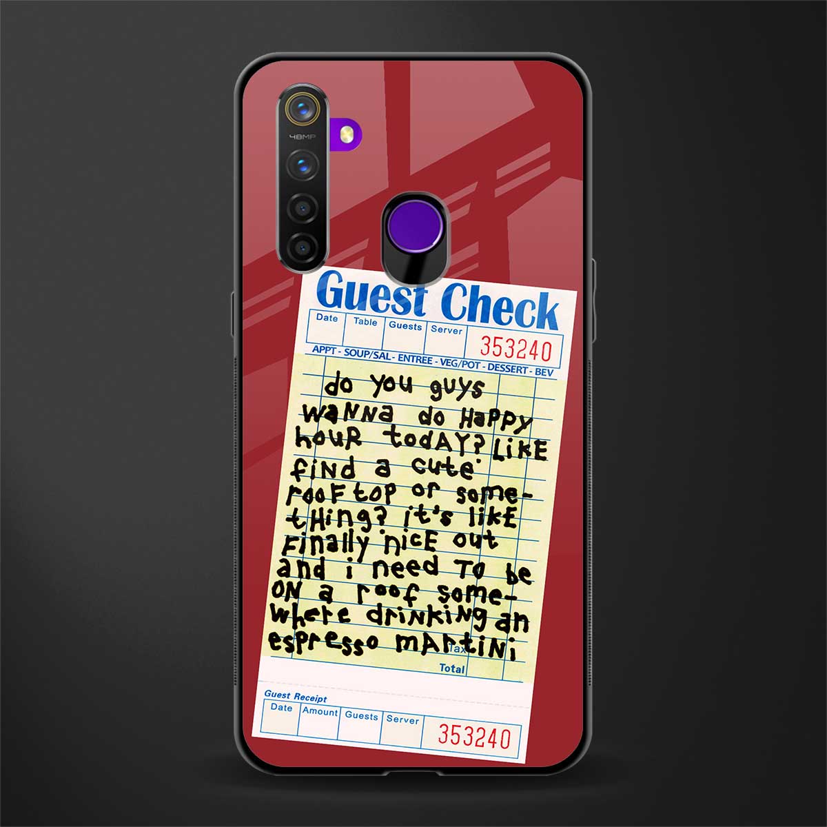 happy hour glass case for realme 5 image