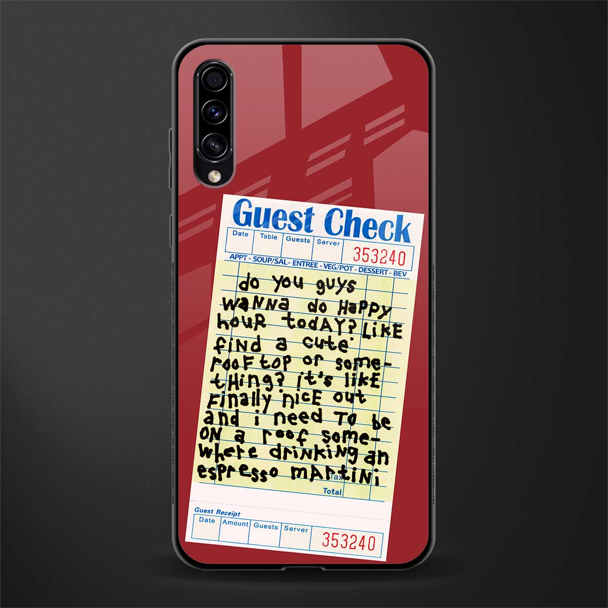 happy hour glass case for samsung galaxy a70s image