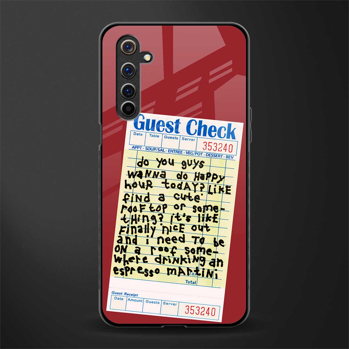 happy hour glass case for realme 6 pro image