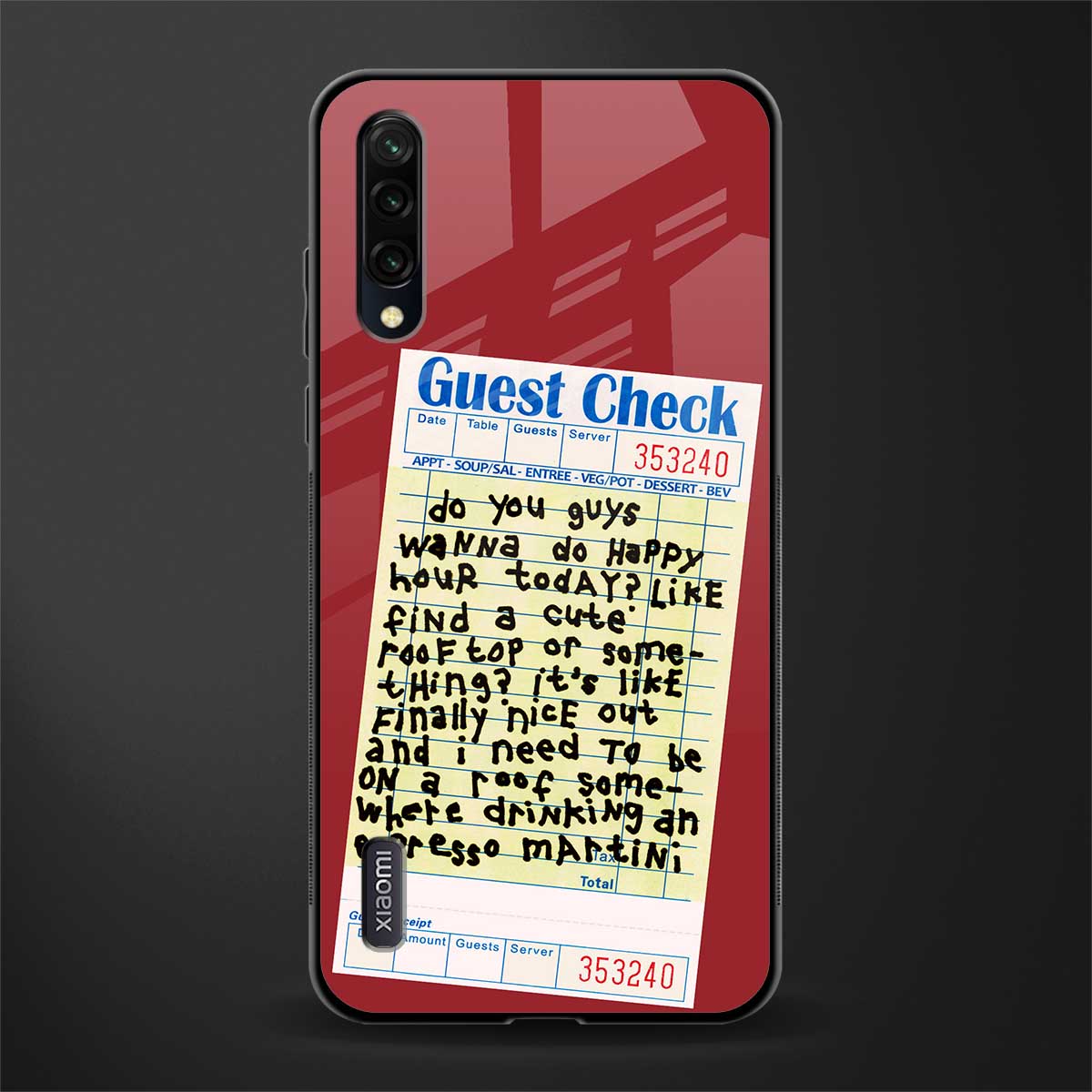 happy hour glass case for mi a3 redmi a3 image