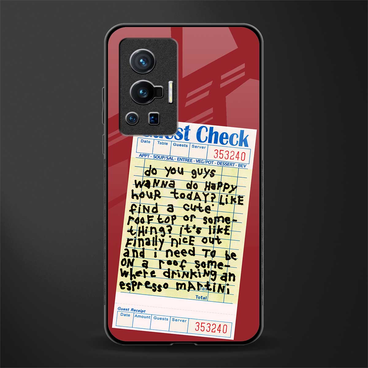 happy hour glass case for vivo x70 pro image