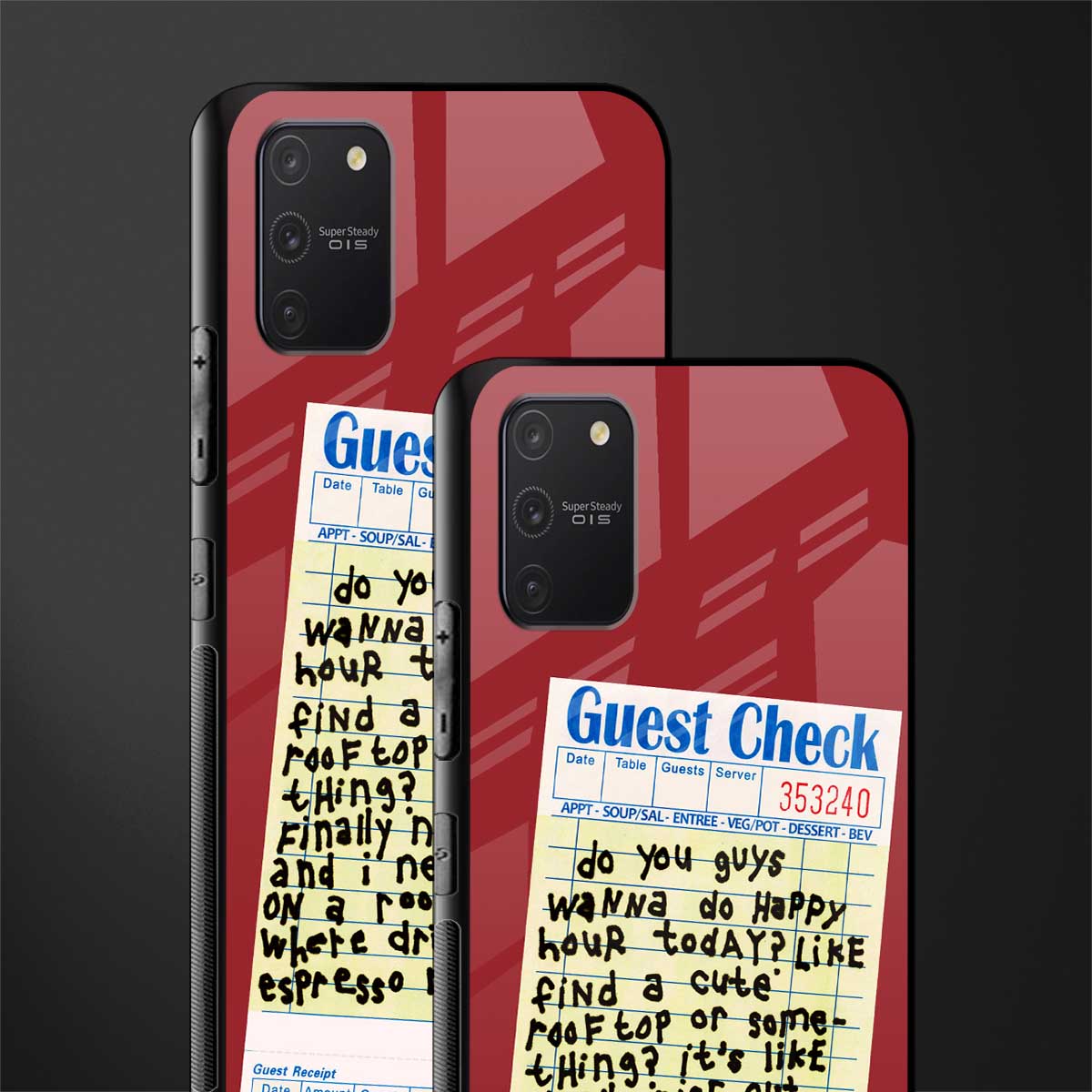 happy hour glass case for samsung galaxy a91 image-2