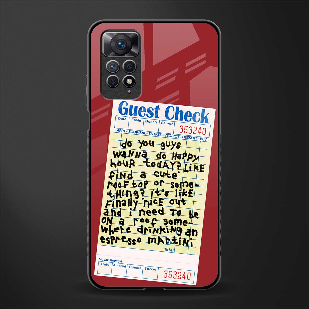 happy hour glass case for redmi note 11 image