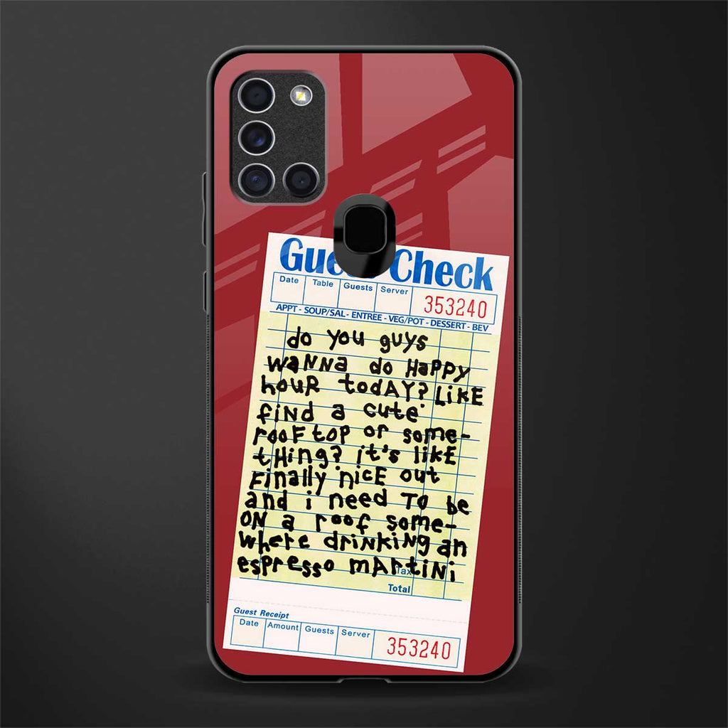 happy hour glass case for samsung galaxy a21s image