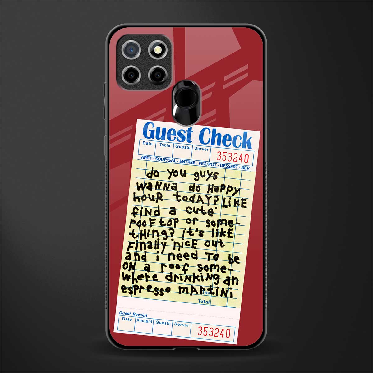 happy hour glass case for realme narzo 20 image