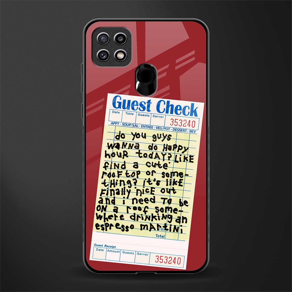 happy hour glass case for oppo a15 image