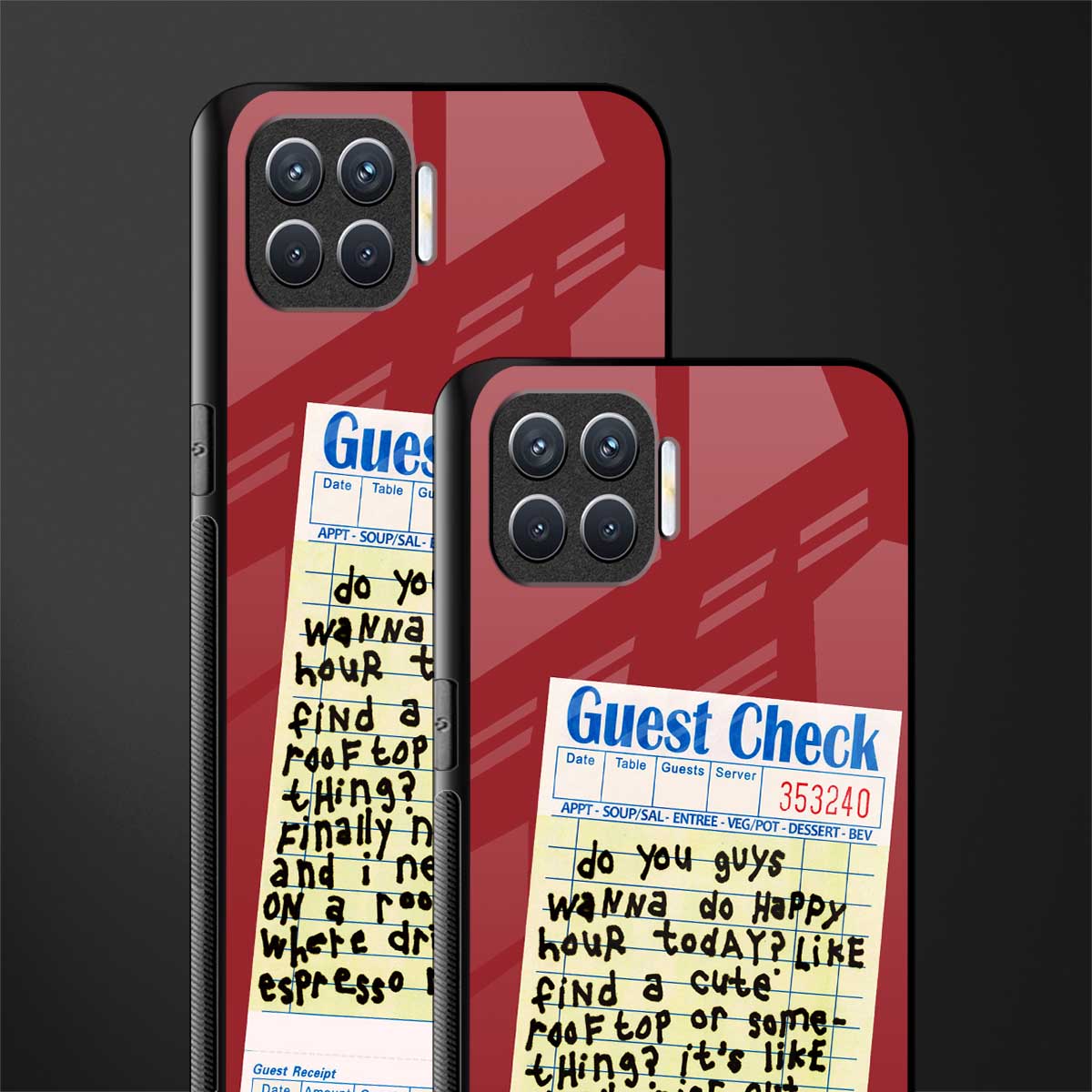 happy hour glass case for oppo f17 pro image-2