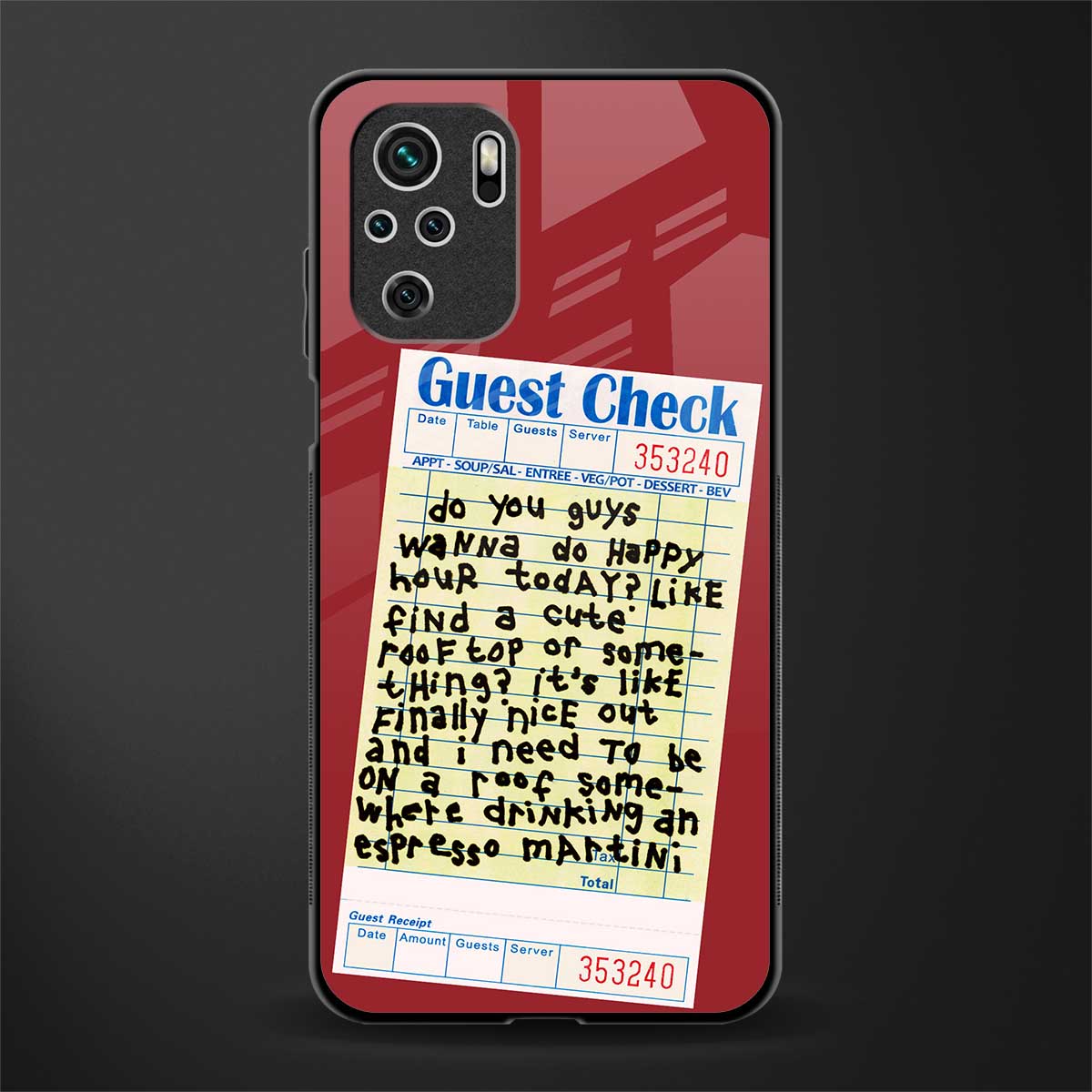 happy hour glass case for redmi note 10s image