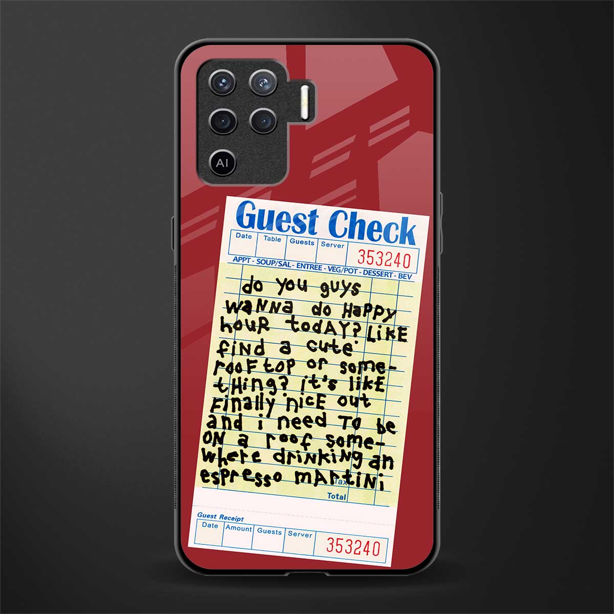 happy hour glass case for oppo f19 pro image
