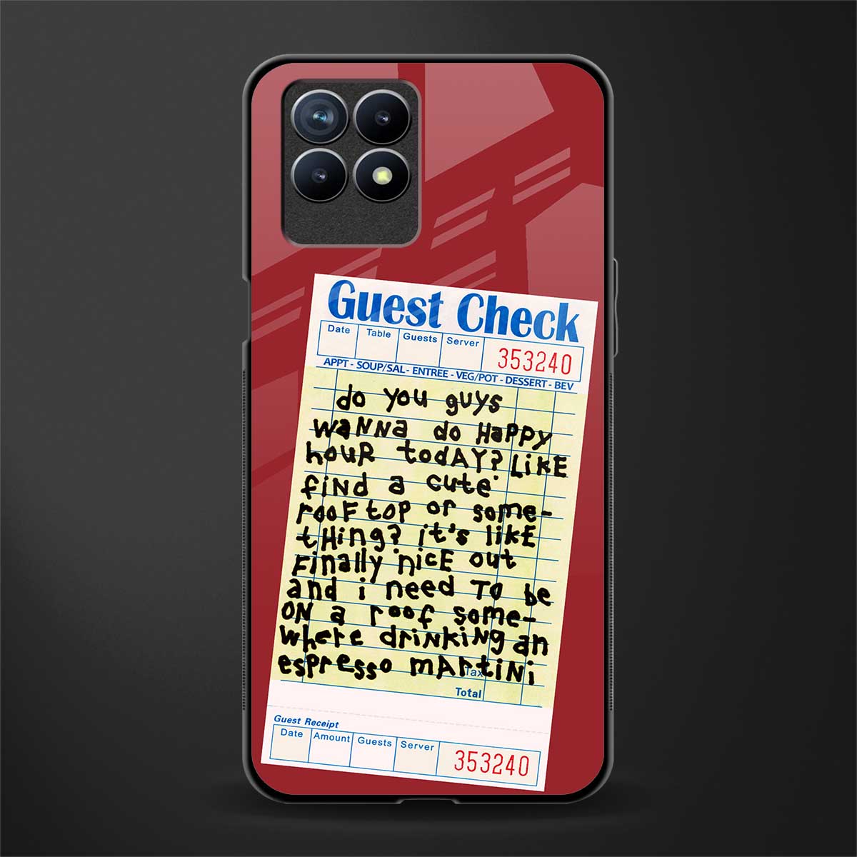 happy hour glass case for realme 8i image