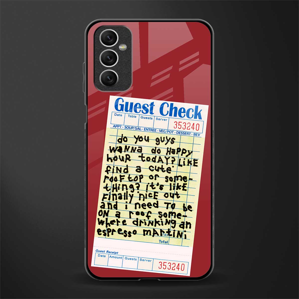 happy hour glass case for samsung galaxy m52 5g image