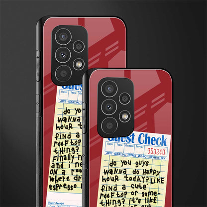 happy hour back phone cover | glass case for samsung galaxy a73 5g