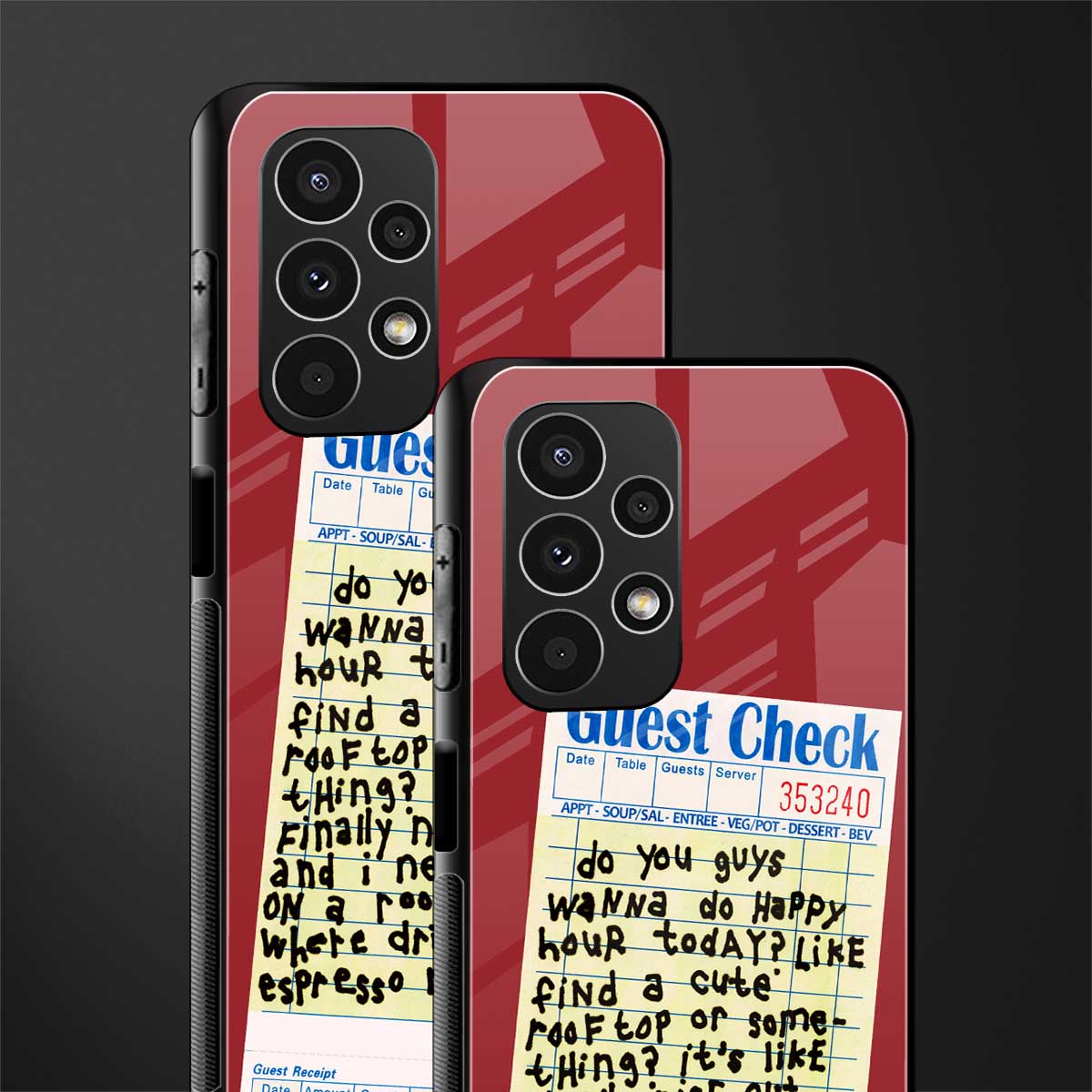 happy hour back phone cover | glass case for samsung galaxy a13 4g