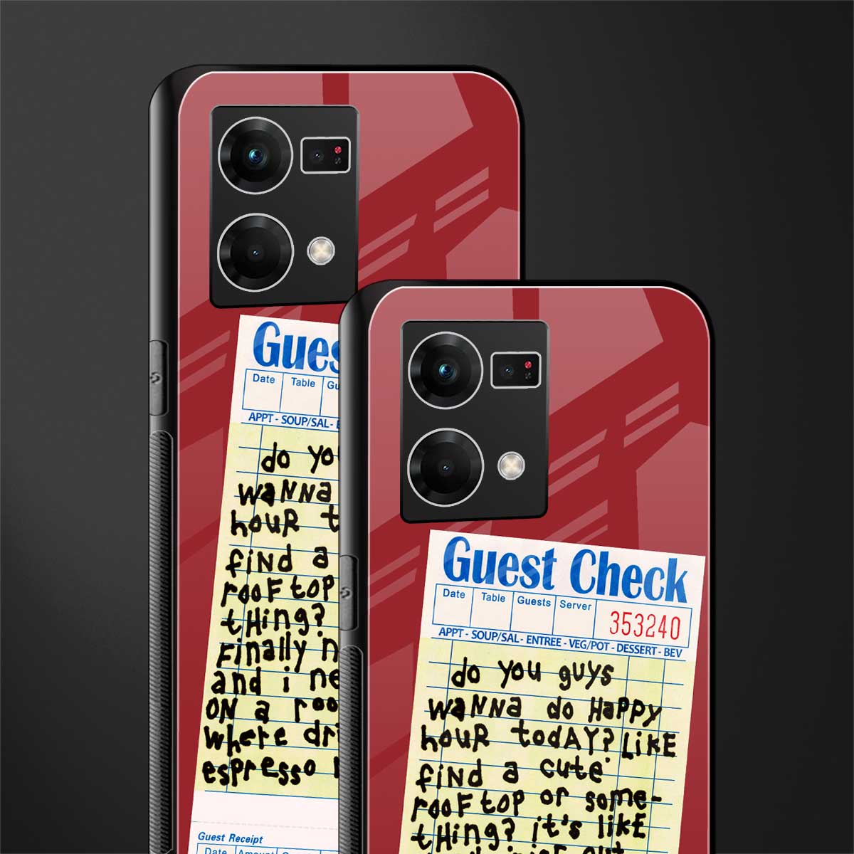 happy hour back phone cover | glass case for oppo f21 pro 4g