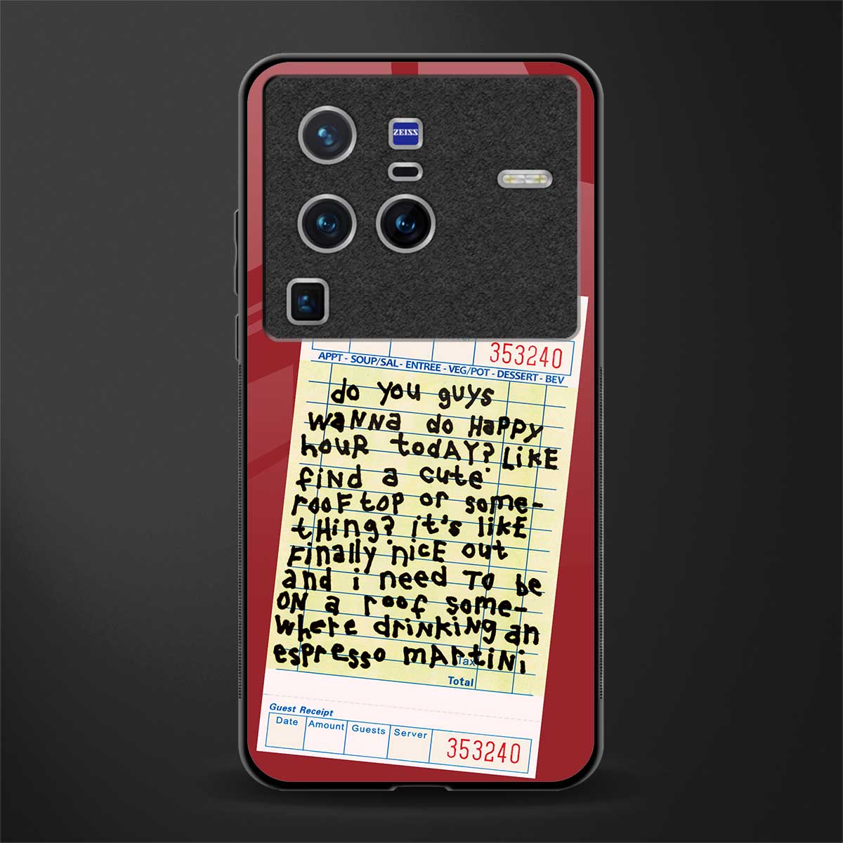 happy hour glass case for vivo x80 pro 5g image