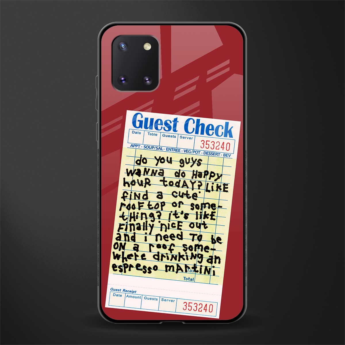 happy hour glass case for samsung galaxy note 10 lite image