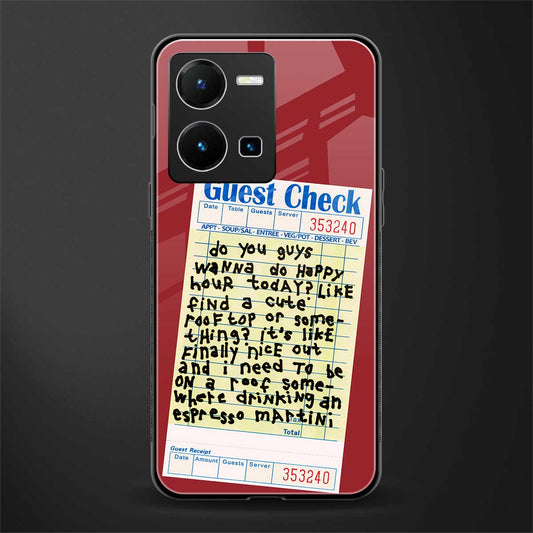 happy hour back phone cover | glass case for vivo y35 4g