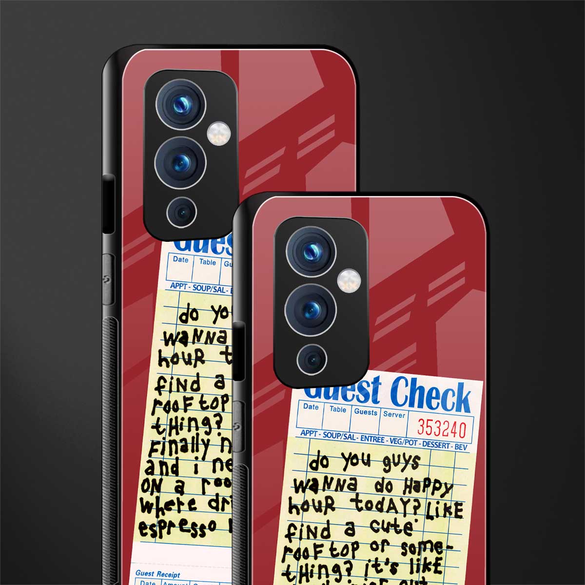 happy hour back phone cover | glass case for oneplus 9