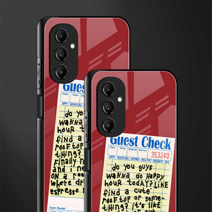 happy hour back phone cover | glass case for samsung galaxy a14 5g