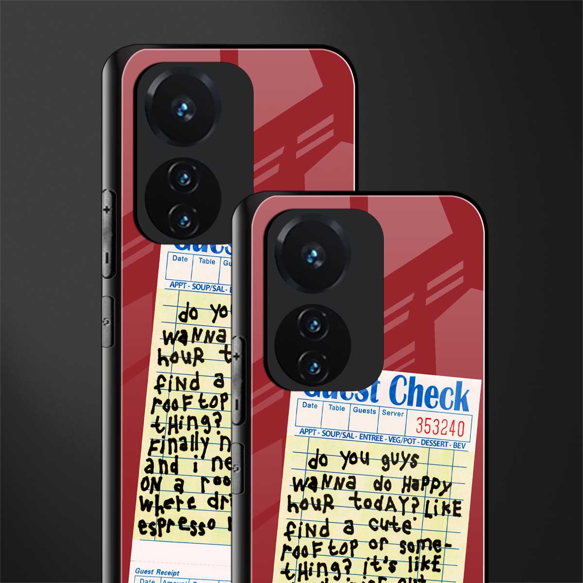 happy hour back phone cover | glass case for vivo t1 44w 4g