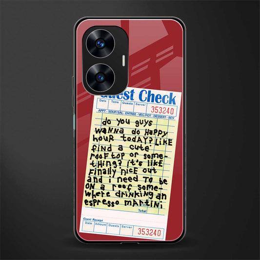 happy hour back phone cover | glass case for realme c55