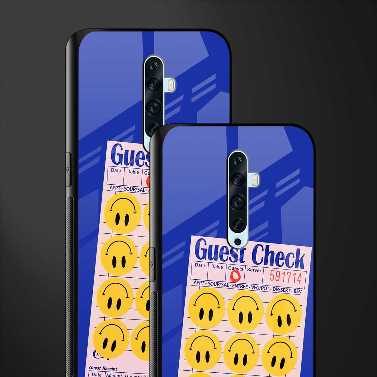 happy meals glass case for oppo reno 2z image-2