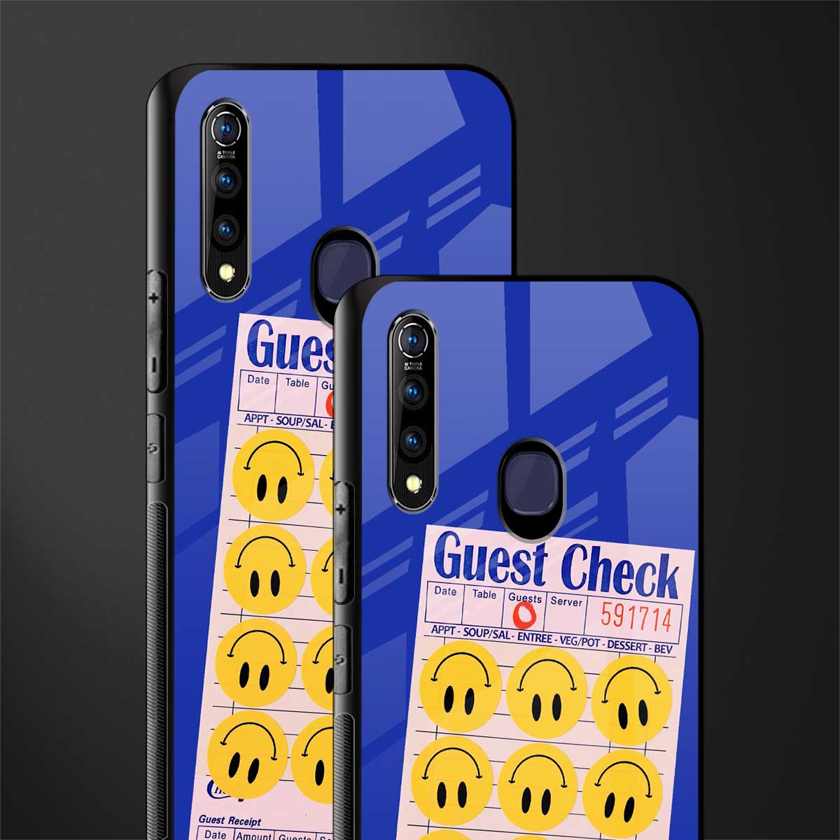 happy meals glass case for vivo z1 pro image-2
