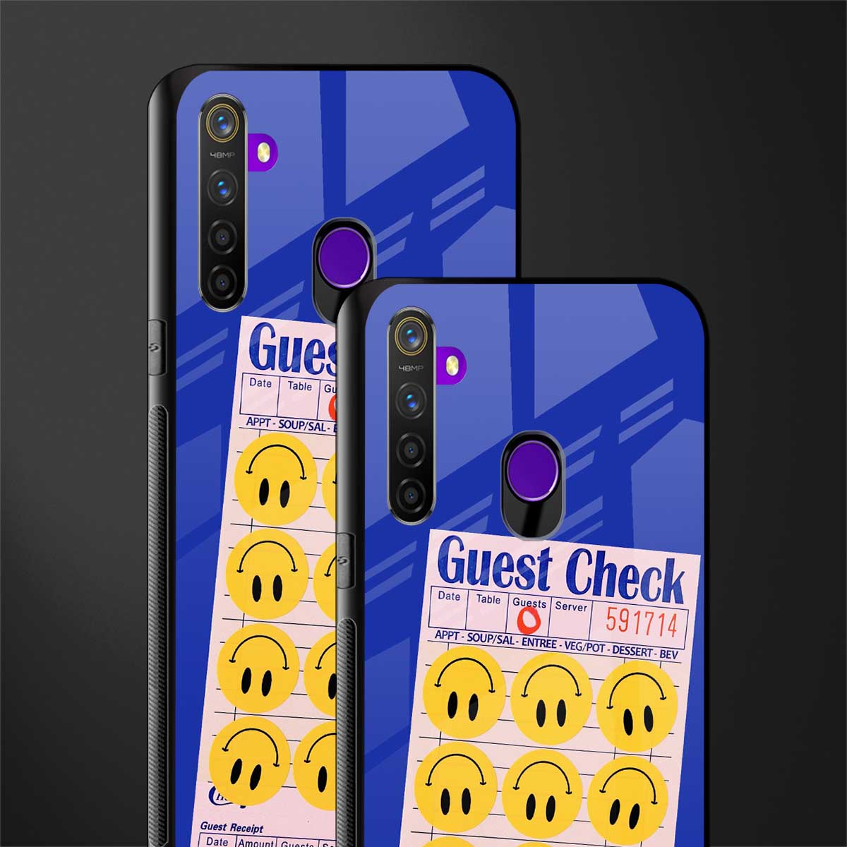 happy meals glass case for realme 5s image-2