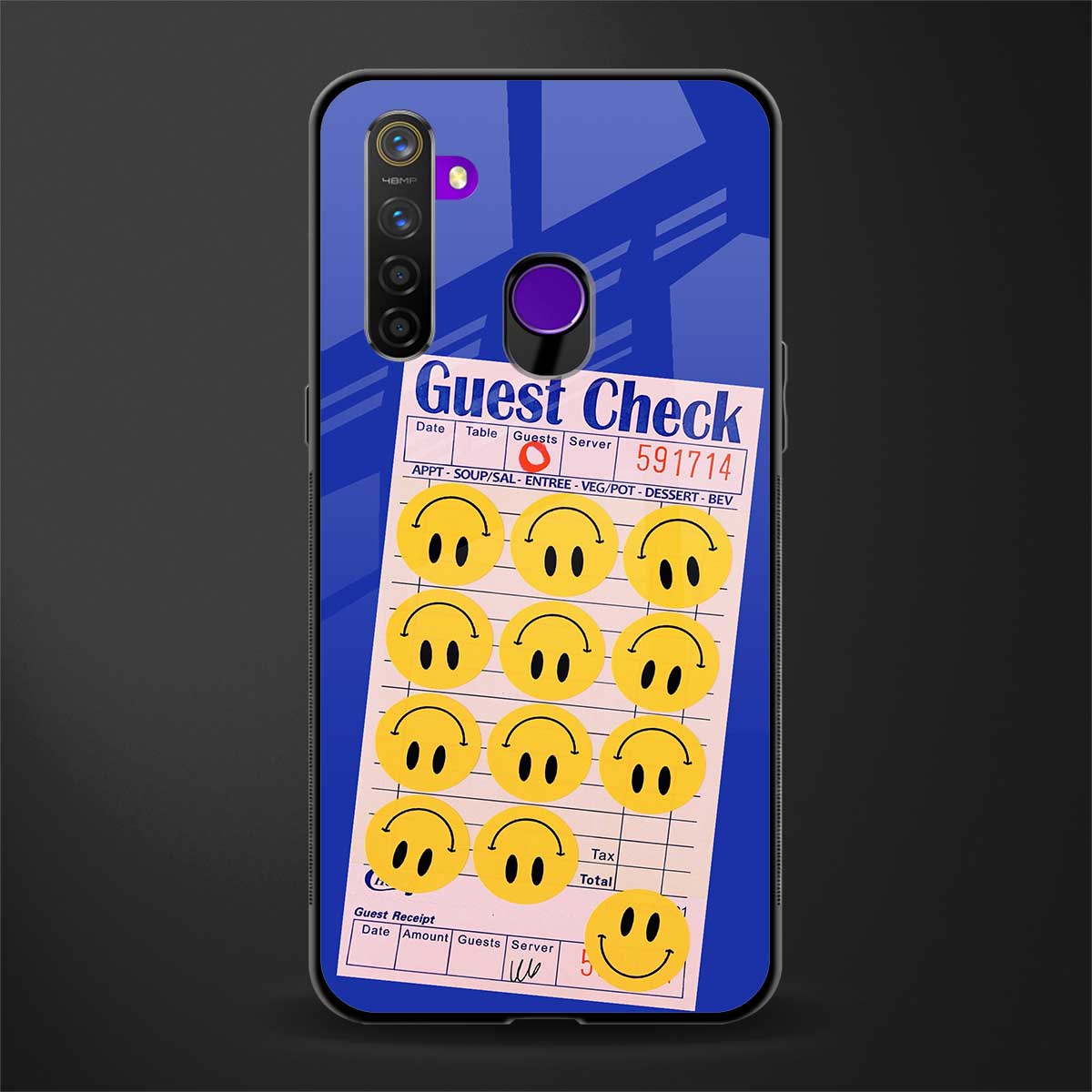 happy meals glass case for realme 5s image