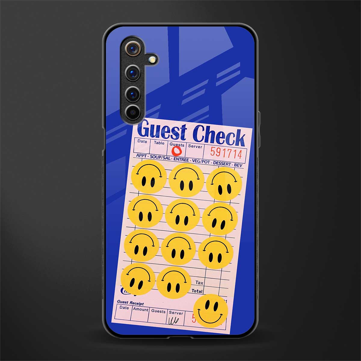 happy meals glass case for realme 6 pro image