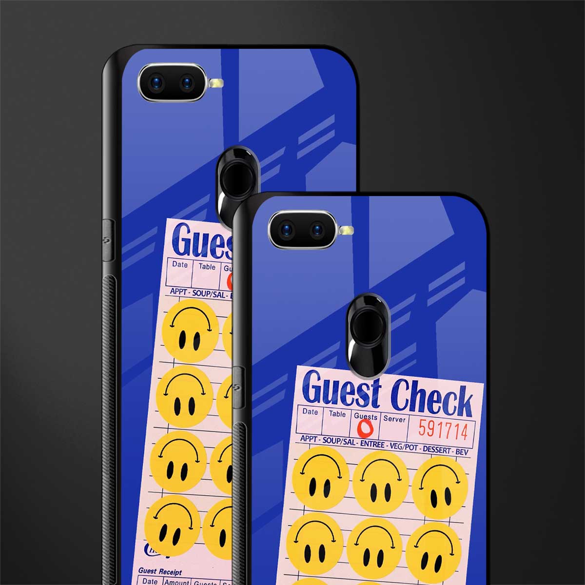happy meals glass case for oppo a12 image-2