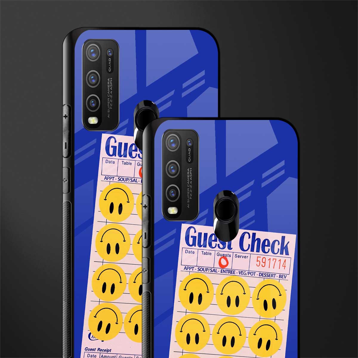 happy meals glass case for vivo y50 image-2