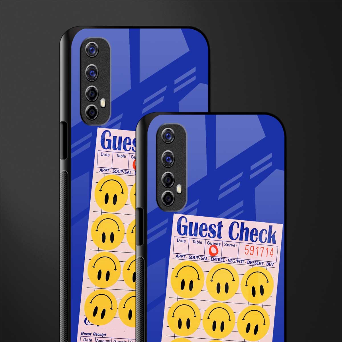 happy meals glass case for realme 7 image-2