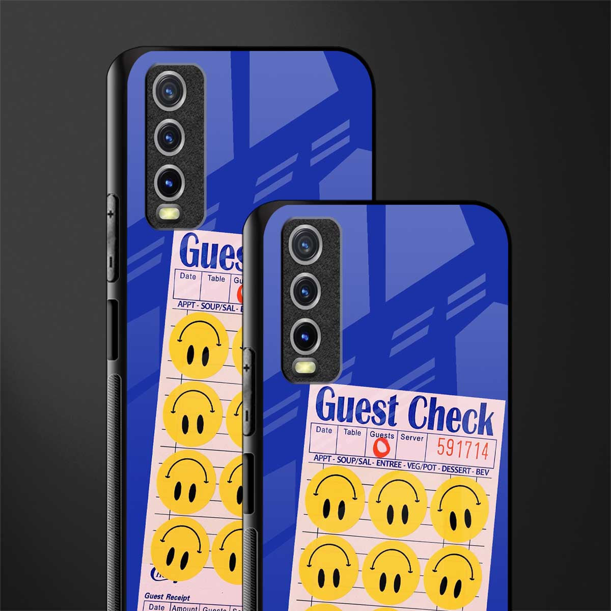 happy meals glass case for vivo y12s image-2