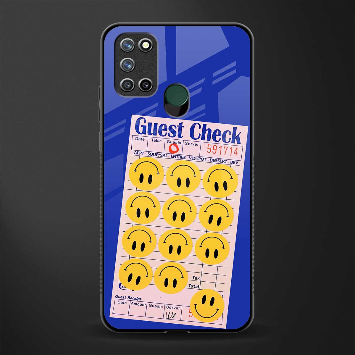 happy meals glass case for realme 7i image