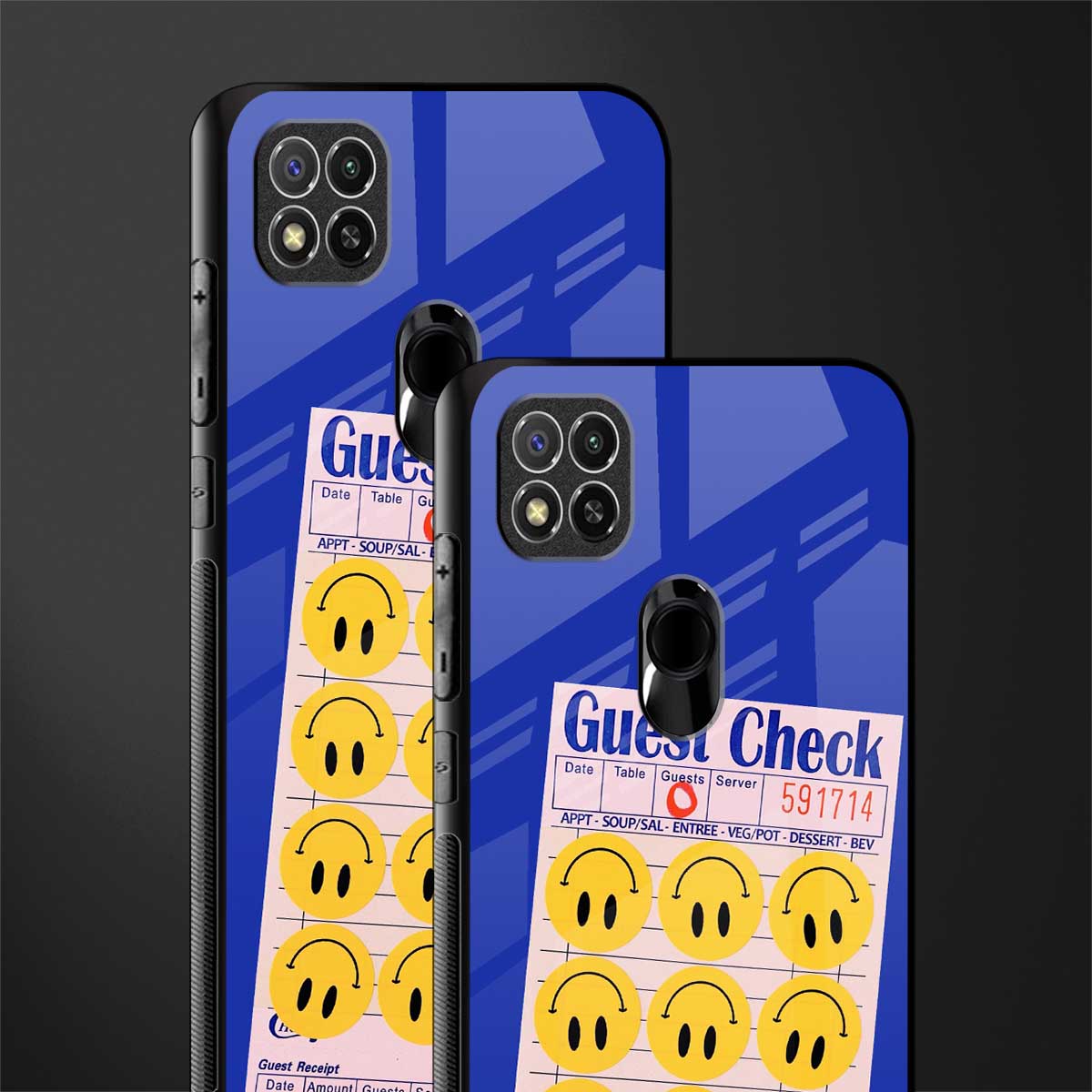 happy meals glass case for redmi 9c image-2