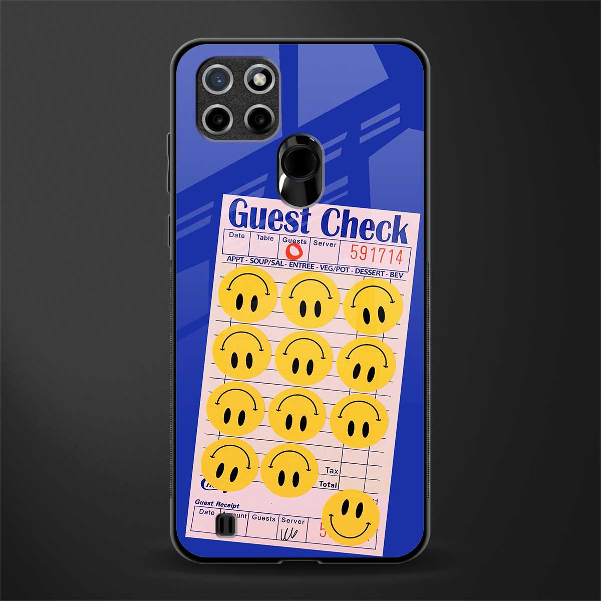 happy meals glass case for realme c21 image