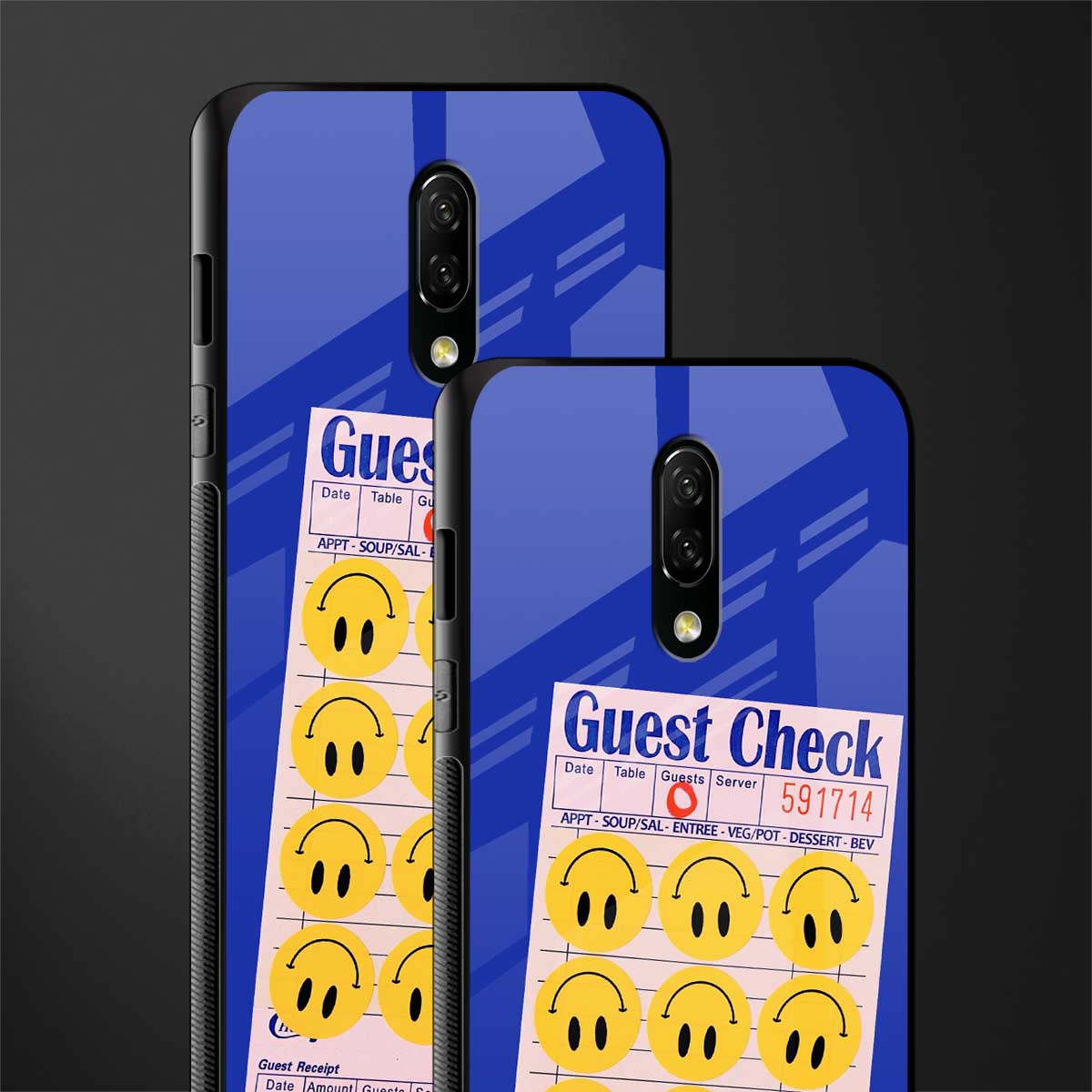 happy meals glass case for oneplus 7 image-2
