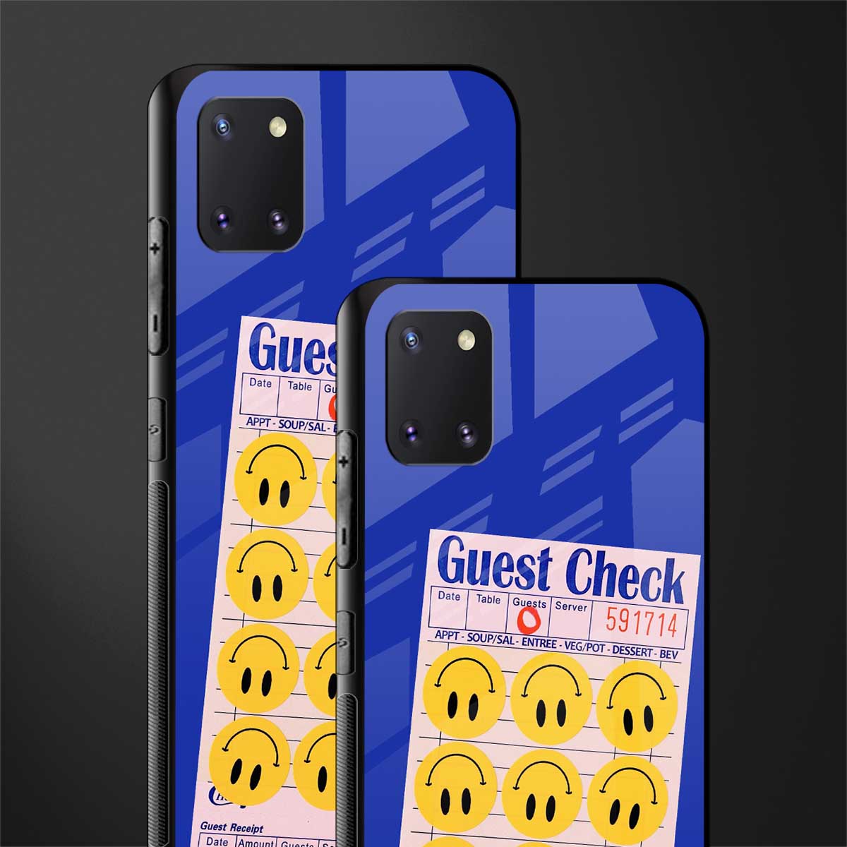 happy meals glass case for samsung a81 image-2