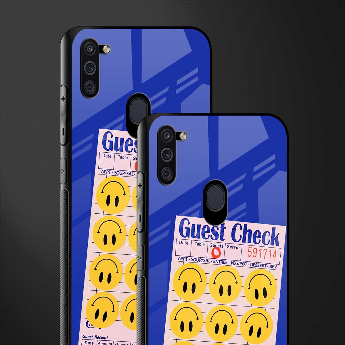 happy meals glass case for samsung a11 image-2