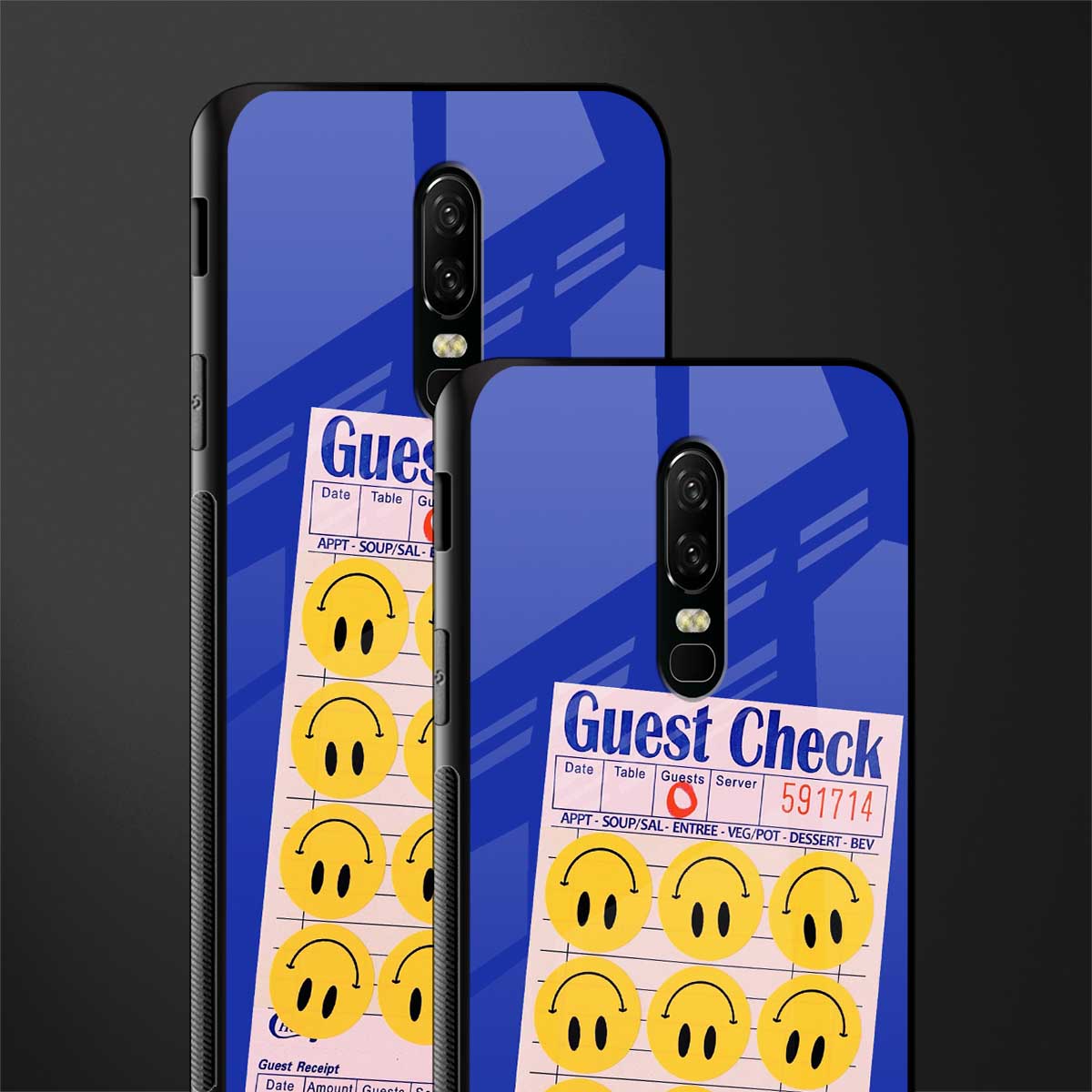 happy meals glass case for oneplus 6 image-2