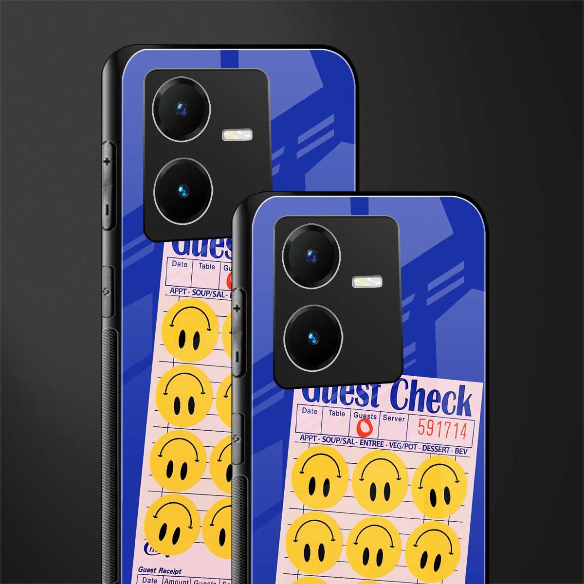 happy meals back phone cover | glass case for vivo y22