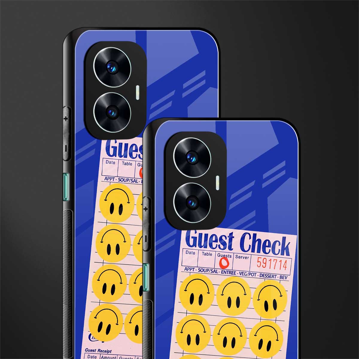 happy meals back phone cover | glass case for realme c55