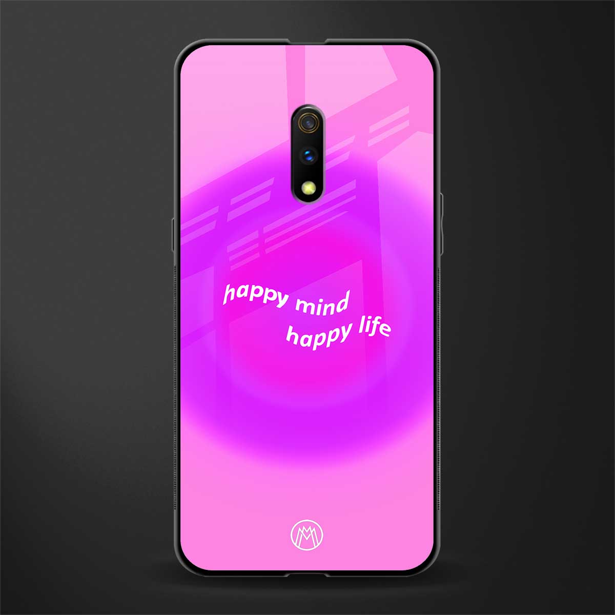 happy mind glass case for realme x image